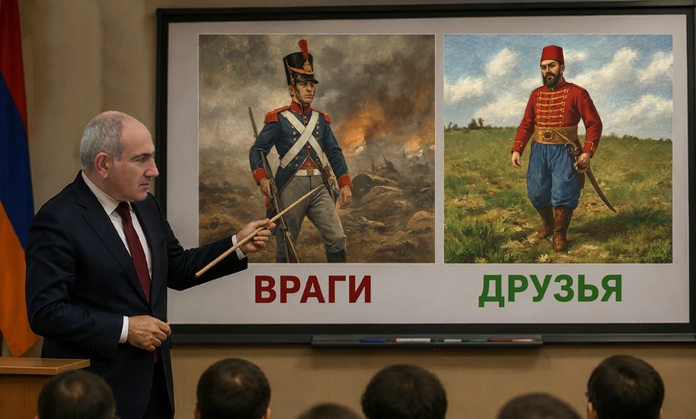 «Русские – враги, турки – друзья, Карабах – азербайджанский»: Пашинян дает ЕС карт-бланш на переписывание армянской современности и истории в духе русофобии 