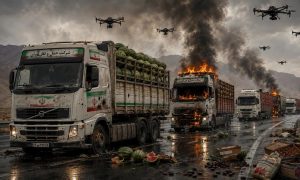 «Ты, Зе, на грубость нарываешься»: украинские дроны атакуют на границе РФ и Белоруссии иранские фуры с продуктами