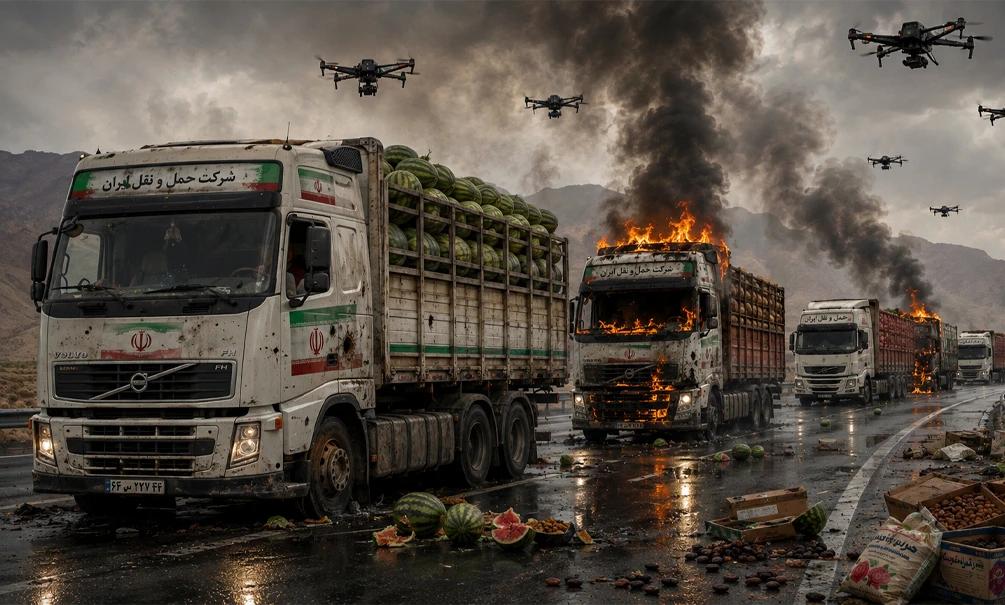 «Ты, Зе, на грубость нарываешься»: украинские дроны атакуют на границе РФ и Белоруссии иранские фуры с продуктами «Ты, Зе, на грубость нарываешься»: украинские дроны атакуют на границе РФ и Белоруссии иранские фуры с продуктами