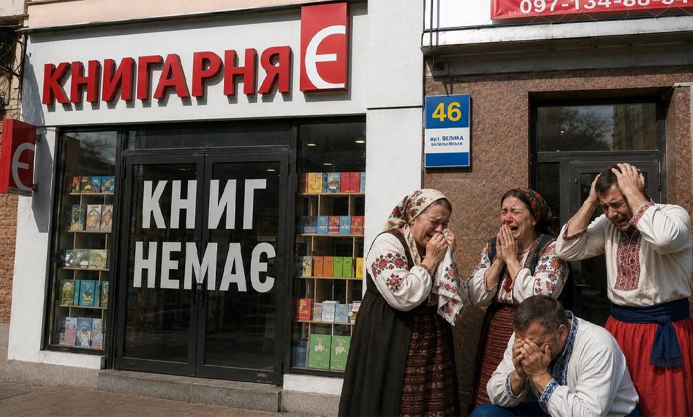 «Как же теперь мову учить?»: на Украине рыдают над сгоревшими книгами на украинском языке 