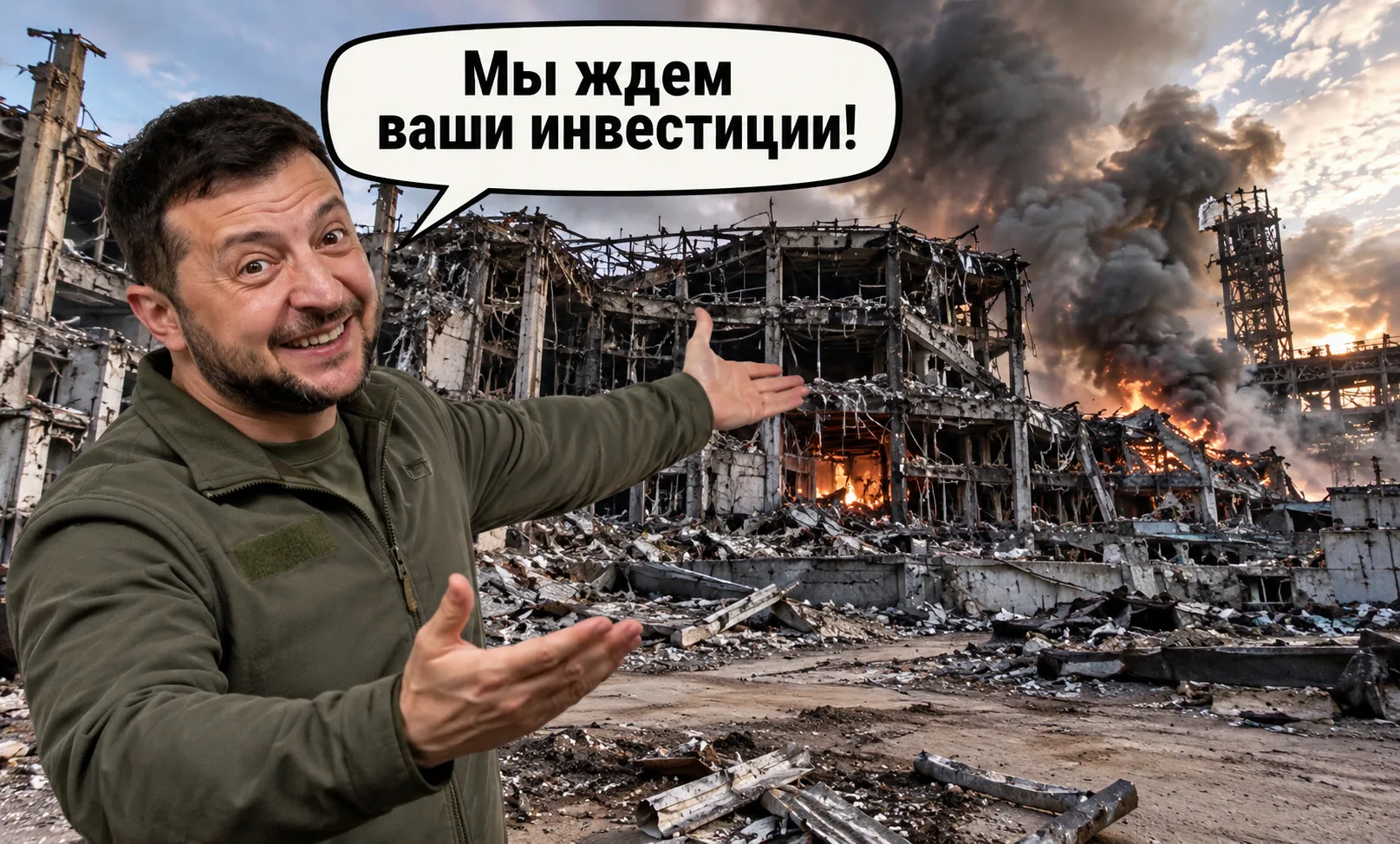 «Форер женится»: Зеленский устраивает инвестиционные форумы на фоне украинской катастрофы, сходной с катастрофой Германии в 1945-м