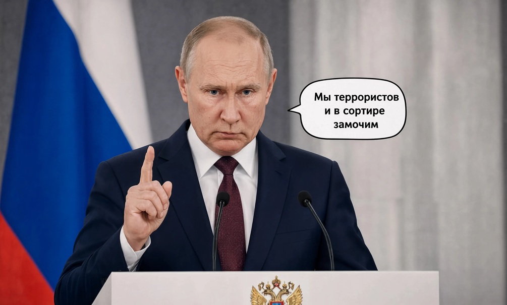 Путин: украинцы пока еще не террористы, а просто сделали заявку на терроризм - если они взорвут гражданские самолеты над Россией, мы найдем, чем ответить 