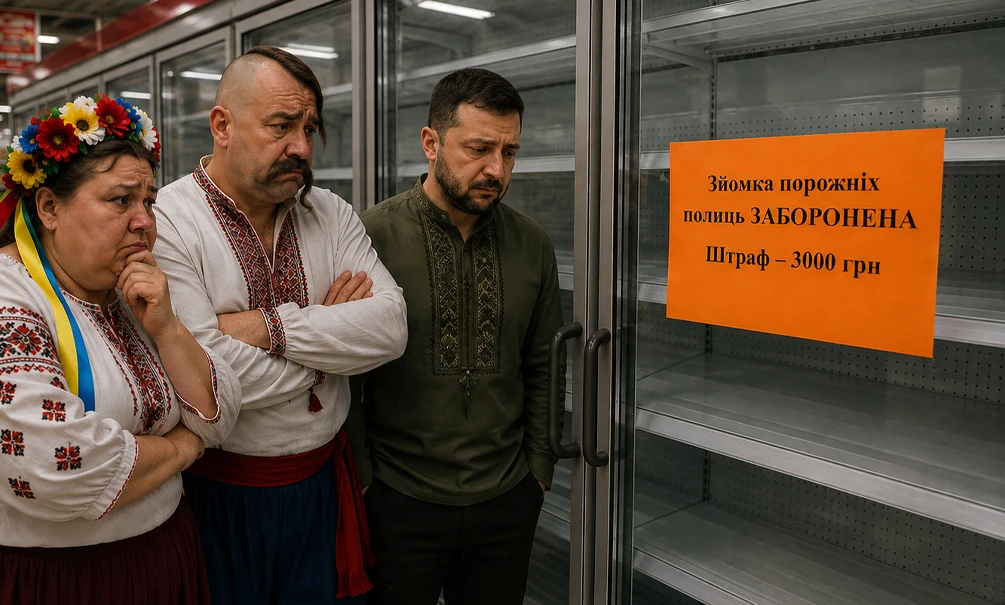 «А то русские над нами издеваются»: на Украине запретили фотографировать пустые полки супермаркетов