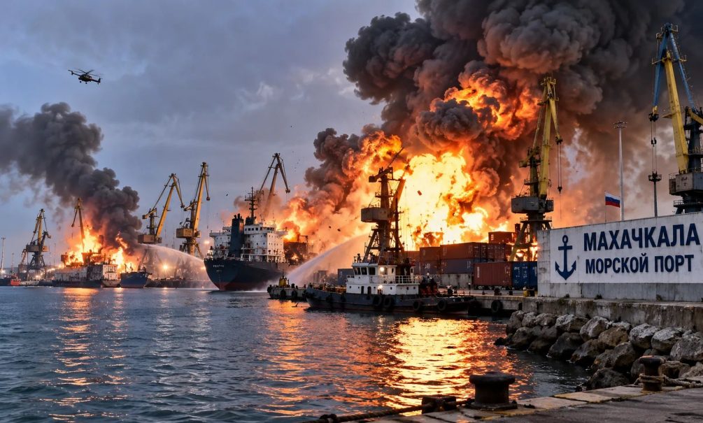 БПЛА атаковали Дагестан: нанесен удар по морскому торговому порту в Махачкале 