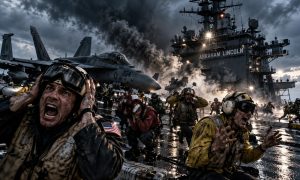 На авианосце «Авраам Линкольн» начались массовые суициды: американские военные обезумели от страха и усталости