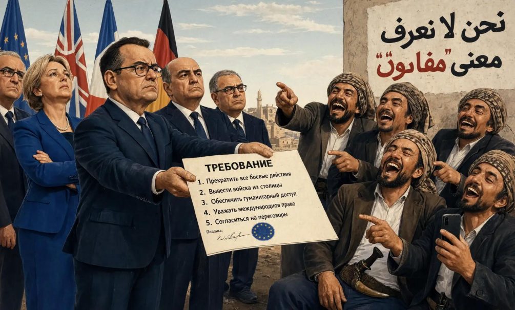 А то что? Еврочиновники G7 потребовали от хуситов  и Ирана «немедленно прекратить атаки» на суда 