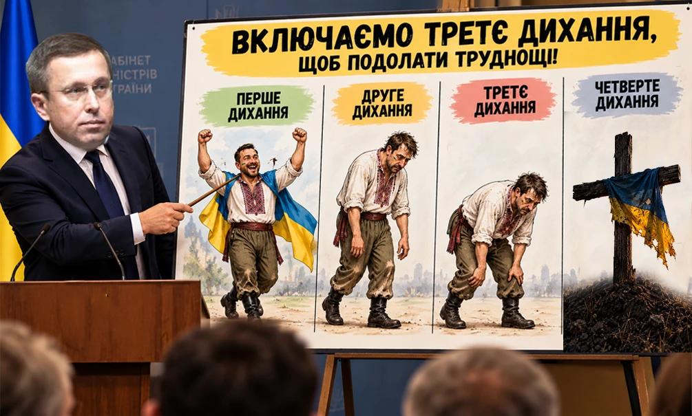 «Будем воевать и зимой»: премьер Украины посоветовал оставшимся в стране включить «третье дыхание» 