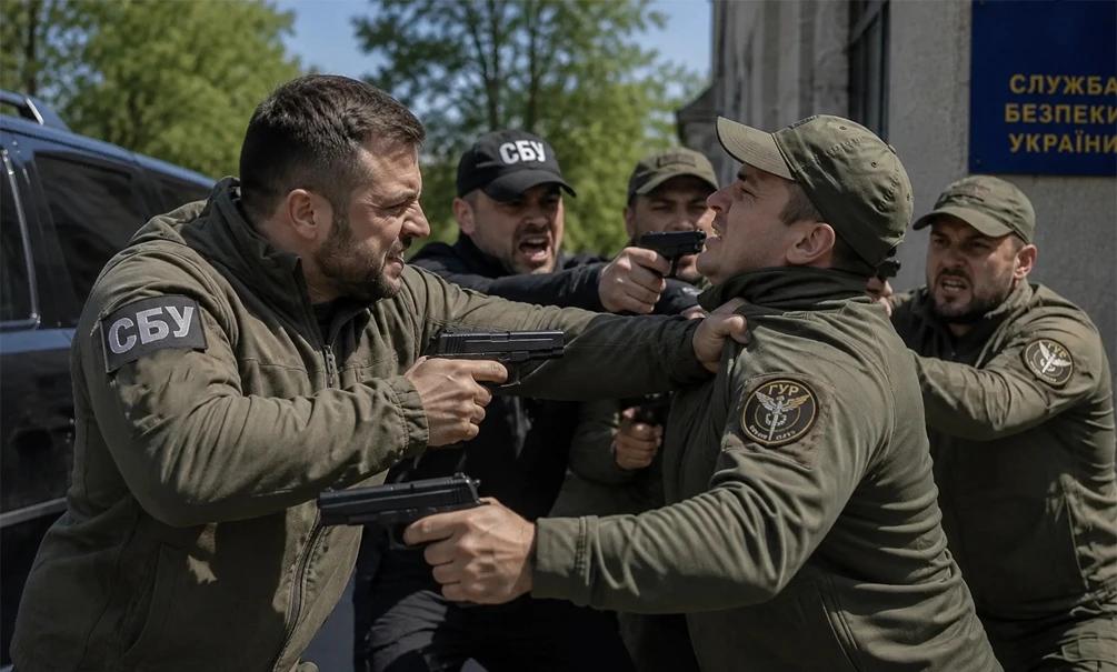 Сожрите друг друга: перестрелка в Киеве сотрудников СБУ и ГУР Минобороны Украины с трупами и ранеными ударила по режиму Зеленского 