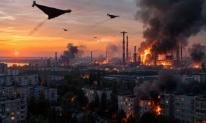 БПЛА атаковали Волгоград: после взрывов загорелась многоэтажка, есть пострадавший