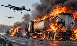 ВСУ атаковали бензовозы в Ростовской области: водитель одного из грузовиков с ожогами доставлен в реанимацию