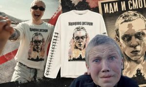 Проект «Пятая колонна»: «абсолютное вырождение» - Егор Крид снялся в майке с лицом зверски замученного фашистами героя фильма «Иди и смотри»