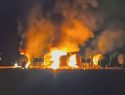 Появилось видео, как в Болгарии горели 11 из 17 антенн Starlink – они обеспечивали связь на Украине